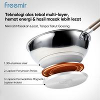 Gambar [MEGA SALE] freemir Wajan Stainless SUS 304 Anti Karat 24 Cm Wajan Anti Lengket Panci Penggorengan Masak Lebih Sehat Kitchenware Premium dari freemir Jabodetabek undefined 3 Tokopedia
