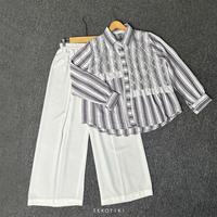 Gambar Setelan One Set Zevana Crinkle salur Set Celana dari ESHASCARF_NEW undefined 2 Tokopedia
