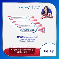 Gambar Sensodyne Toothpaste Pasta Gigi Cegah Gigi Berlubang dan Sensitif 80gr - 5 PACK dari Sensodyne Indonesia undefined 1 Tokopedia