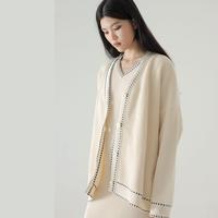 Gambar InKano Thames Outer - Outerwear wanita knit cardigan wanita dengan details dash dan kancing - Wheat dari in.kano undefined 3 Tokopedia