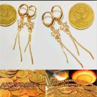 Gambar anting anting jurai koin 91-92 motik terbaru di lapisi logam mulia emas mudah dan anti karat dari Rara pesion ACC undefined 3 Tokopedia