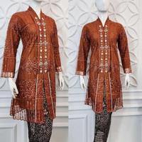 Gambar Kebaya.idn - Setelan Baju Kebaya Brokat Kartini Tunik Floy Payet Terbaru 2024 Bahan Tille Bordir Mewah Premium Buat Atasan Wanita Remaja Acara Wisuda  Lamaran Kondangan Pesta Couple Keluarga Bawahan Rok Plisket Batik Panjang - Hitam, Atasan Kebaya Saja, M ( Ld 98cm ) dari Kebaya.idn undefined 4 Tokopedia