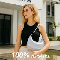 Gambar LeumBrs Tas Wanita Selempang 2025 Sling Bag Shoulder Bag Bahu Fashion Terbaru Silver Short Strap Kulit PU Premium Resleting Anti Selop Lapisan Dalam Kain Tas Moonlight Grey - Tas Moonlight Grey dari LeumBrs Tas wanita undefined 3 Tokopedia