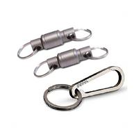 Gambar Quick Release Keychain Set with Titanium Carabiner and Keyrings Titanium Swivel Clip 360-Degree Rotation 3Pcs dari Arkana77 undefined 1 Tokopedia
