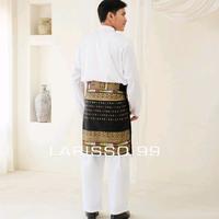 Gambar Larisso//Sarung Songket Samping Melayu Instan//Rumpak Melayu//Kain Songket Samping Melayu//Songket Bapak//Songket Pria//Kain Khas Akad Selendang - Full Kuning dari LarissoStore.99 undefined 3 Tokopedia