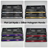 Gambar Dudukan Plat Nomor Motor List Nyala Plus Stiker Hologram Honda Variasi Cover Plat Nomor Universal Semua Motor Honda Motorcycle - Merah + Honda 5x1cm, Plat List Nyala dari Galaxyos8899 undefined 1 Tokopedia
