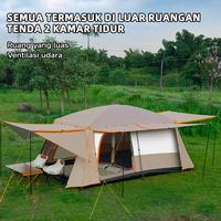 Gambar 【！！Aksesori！！】 terpal waterproof untuk tenda outdoor 2 kamar + 1 ruang tamu - Aksesoris-Hitam 310 dari 1mountainhiker undefined 2 Tokopedia