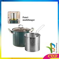 Gambar [COD] RB C1317 Deep Fryer Panci 2in1 Penggorengan Rebus Stainless Steel Multifungsi - HIJAU - 2IN1 dari RB TOYS AND TECHNOLOGY undefined 2 Tokopedia