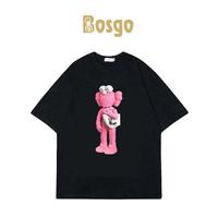 Gambar Bosgo Kaws T-Shirt Baju Oversize Distro Lengan Pendek Kaos Pria Wanita - Hitam (24S), M (55kg-60kg) dari akmadshopt undefined 2 Tokopedia