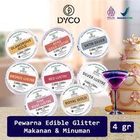 Gambar Pewarna Makanan Minuman Kue Bubuk DYCO Edible Glitter Murni 4 gr BPOM HALAL - Rose Gold dari Tobaku Sumber Berkah undefined 1 Tokopedia
