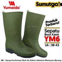 Gambar [ Model Terbaru ] YUMEIDA YM6 Sepatu Boot Karet PVC Hijau Lumut Tinggi / Rubber Boots Hujan YM-6 YM 6 Anti Air Waterproof Kerja Pabrik Pabrik Kebun Konstruksi Surveyor Tracking Treking Kontraktor Tambang PKL Mahasiswa HSE K3 Motor Biker Touring - 38 dari sumutgo undefined 1 Tokopedia