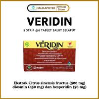 Gambar VERIDIN Tablet Salut Selaput 30 Tablet Suplemen Membantu Melancarkan Peredaran Darah Ekstrak Citrus Sinensis Fructus 500mg Diosmin 450mg Hesperidin 50mg dari HALO APOTEK undefined 2 Tokopedia
