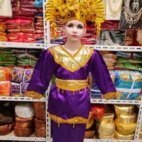 Gambar Baju Karnaval Minang Anak Perempuan Saten Kombinasi Lame dengan Mahkota Kepala - maron, smp 80 cm dari Queen pelaminan_NEW undefined 4 Tokopedia