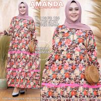 Gambar GAMIS MUSLIM AMANDA MOTIF BUNGA LD 118 PB 136 ALL ORIGINAL REAL PICT - MERAH dari MAMAKU CINTA FASHION undefined 5 Tokopedia