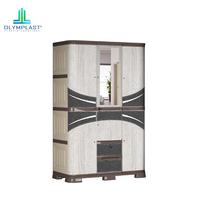 Gambar [PROMO LIVE AFFILIATOR] OLYMPLAST LEMARI BAJU / PAKAIAN / KABILET BAJU SCOC / MINIMALIS / PREMIUM / PLASTIK 3P (3 PINTU) - WOOD dari MISTERTEA.LIVING undefined 3 Tokopedia