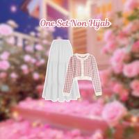 Gambar Set - AD0095 3 In 1 Set Hijab Korean Style Wanita Remaja Kekinian Buat Hangout Ngedate Kuliah Rok Ruffle  Cardigan Import Hijab Pashmina  Muslim Setelan Baju Atasan Panjang Lebaran - One Set Non Hijab dari Deluna Outfit undefined 3 Tokopedia