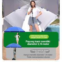 Gambar Payung Jualan Tenda Lapak 180/200/220/240 cm Dua Lapis Dobel Jari Jumbo Anti UV Anti Angin/ Lapak Bulat Jualan Bazaar Parasol - 180CM-Merah dari ClassicCollection undefined 5 Tokopedia