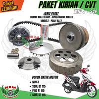 Gambar Paket Kirian CVT Komplit Pully Assy Mio J, Mio GT 115, SoulGT 115, Fino F1, Xride - Rumah Roller Assy, Kipas Roller, Vanbelt 54P - Meningkatkan Performa Mesin & Memperpanjang Umur CVT dari NSM PART undefined 3 Tokopedia