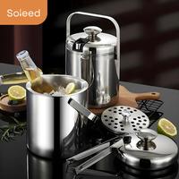 Gambar SOLEED Wadah Es Batu Stainless 1,3L | Double Wall Ice Bucket FT-026 dari JcFuturemart undefined 4 Tokopedia