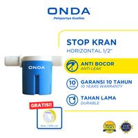 Gambar ONDA Pelampung Toren Tangki Air Anti Bocor Stop Kran Otomatis Horizontal 1/2" + Seal Tape 1/2" – Stop Kran Otomatis Horizontal Aliran Air Tahan Lama, Anti Bocor dari ONDA Official Store undefined 1 Tokopedia