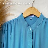 Gambar OLA BLOUSE KEMEJA BLOUSE WANITA Baju Kancing - OLA BLOUSE BLACK, M dari ZHIYA ID undefined 5 Tokopedia