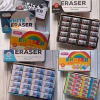 Gambar [1 pak] penghapus setip hitam putih warna warni isi 40 pcs eraser isi 24 pcs murah - Eraser karakter isi 24 pcs dari Mikha Sragen undefined 1 Tokopedia