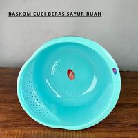 Gambar Tempat cuci beras baskom wadah multifungsi cuci sayuran beras dari KENZO HOUSEWARE undefined 4 Tokopedia
