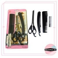 Gambar Set Gunting Rambut dan Pisau Cukur Lipat Yaoyou Sasak Lengkap | Cocok untuk Cukur Kumis dan Grooming Sisir Paket Gunting Salon dari MentaiCare undefined 5 Tokopedia