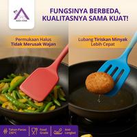 Gambar Spatula Masak Sodet Sutil Silikon Kualitas Food Grade Tahan Panas - AdaLubang-Pink dari Adda Homeware undefined 3 Tokopedia