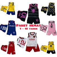 Gambar PAKET HEMAT ISI 5pcs setelan baju bola singlet anak kaos sepakbola termurah messi ronaldo mbappe Outdoor Celana Sport - 3 PCS SINGLET RANDOM WARNA, 1-2 TAHUN dari Giornata.id undefined 1 Tokopedia
