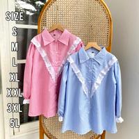 Gambar Gaizka - MELIORA SHIRT - Atasan Wanita Jumbo - Atasan Jumbo - Kemeja Wanita Big Size blouse  katun blouse  raya  series baju  erika  carlina rayon blouse  batik kemeja Mutiara Panjang Motif Biru - BLUE, S dari Hyacintia ID undefined 1 Tokopedia
