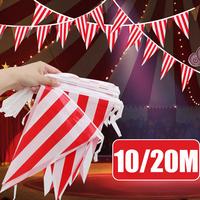 Gambar 10/20M Carnival Theme Party Flag Decorations Red White Striped Pennant Triangle Bunting for Circus Birthday Party Decoration dari PT PRATAMA EXSPRES TERRBARU undefined 1 Tokopedia