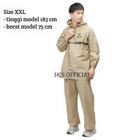 Gambar JAS HUJAN HCS STELAN TERBAIK PRIA WANITA ANTI REMBES NEW SERIES - Hitam, XL dari hcs indonesia undefined 4 Tokopedia