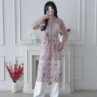 Gambar Orlin Brocade Lace Tunik | Baju Lebaran | Baju Kondangan Chassy | Dress Mewah Hijab | Dress Kondangan - Brown dari Chaasy_NEW undefined 4 Tokopedia
