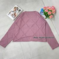 Gambar Erli baju rajut atasan wanita lengan panjang model  Motif bolong - Nila, All size dari Jnw rajut fashion_NEW undefined 2 Tokopedia