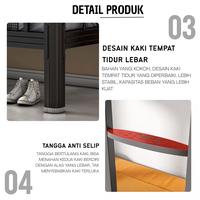 Gambar MGG Furniture Ranjang Susun 90x200 CM Tempat Tidur Besi 2 Tingkat dengan Papan Kayu Gratis Ongkir dan Packing Kayu - MGG-002-900MM(WHITE) dari best furniture250625 undefined 4 Tokopedia