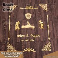 Gambar Wayang + Logo IKSPI - Paket Dekorasi Hiasan Mahar Full Akrilik Gold / Silver Frame - 30x40, Gold dari BMK Motocases undefined 1 Tokopedia