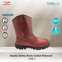 Gambar Sepatu Safety Cheetah Boots Coklat Rebound 7288C Safety Shoes Cheetah High Pria - 6, Coklat dari hokione.id undefined 2 Tokopedia