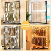 Gambar JEMURAN MINIMALIS RAK GANTUNGAN BAJU 120x180x40 2 SUSUN BERDIRI ESTETIK RAK PAKIAN ALASKA RAK GANTUNGAN BAJU JAS JAKET TOPI TAS SEPATU BERDIRI GANTUNGAN WALK IN CLOSET RUMAHAN SHENAR - ALASKA BLACK dari Grosircikarang168 undefined 4 Tokopedia