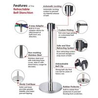 Gambar Tiang Antrian Stainless Queue Line Standing Barrier Pembatas - Silver, Hitam 2M dari VGS Safety Store undefined 3 Tokopedia