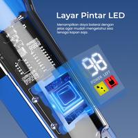 Gambar Alat Cukur Rambut Hair Clipper Profesional USB Type-C LED Display Pisau T Stainless - Biru dari Telixmart Indonesia undefined 5 Tokopedia
