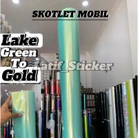 Gambar skotlet mobil lake green to gold bahan tinggi 152cm stiker mobil hijau lembayung gold - per setengah meter dari Latif Sticker_NEW undefined 1 Tokopedia