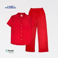 Gambar Lazy Pajamas Tencel Silk Pajamas - Red | Piyama | Baju Tidur - M dari Lazy Pajamas undefined 1 Tokopedia