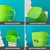 Gambar [PAKET 6PCS] Candid Cangkir SEGI ENJOY Plastik Murni /Mug Plastik/Gelas Plastik Foodgrade PP5 - CKSE3 PINK, [PAKET 6PCS] dari Geboyshopp_NEW undefined 3 Tokopedia