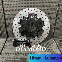 Gambar PIRINGAN CAKRAM BLACK DIAMOND 260MM DEPAN MODEL GIGI BINTANG VARIO 125 150 LUBANG 4 / BEAT FI ESP KARBU / SCOOPY / VARIO 110 OLD NEW BLACK DIAMOND FLOATING 260 mm - HITAM dari INFINITY MOTOR SPORT undefined 3 Tokopedia