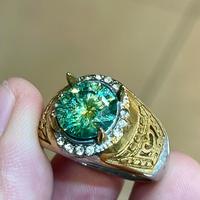 Gambar Cincin Batu Permata Moissanite Hijau Biru Ring Titanium - 7 dari Rumah Akik undefined 3 Tokopedia