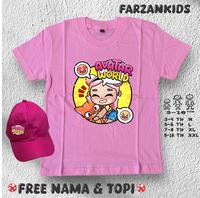 Gambar BAJU KAOS ANAK PAZU AVATAR WORLD FREE TOPI & NAMA 2 -10 THN - BIRU MUDA, XL dari FARZAN.KIDS undefined 1 Tokopedia