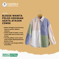Gambar Blouse Wanita Polos Kekinian AGATA – Atasan Cewek Terbaru Model Korea Elegan & Modis - Brown, M dari Pelajarbijak undefined 1 Tokopedia
