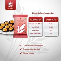 Gambar Tepung Terigu Pack 1kg Cakra Kembar / Kunci Biru / Lencana Merah / Sania / Segitiga Biru Premium / Pita Merah - PITA MERAH 1KG dari Aneka Jaya Bandungrejo undefined 3 Tokopedia