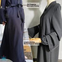 Gambar Afna Ziva abaya Outer Gamis Dress abaya Turki Outer Baju Busana Pakaian Muslimah Syari abaya Cantik - Army, M dari Afna Hijab_NEW undefined 5 Tokopedia